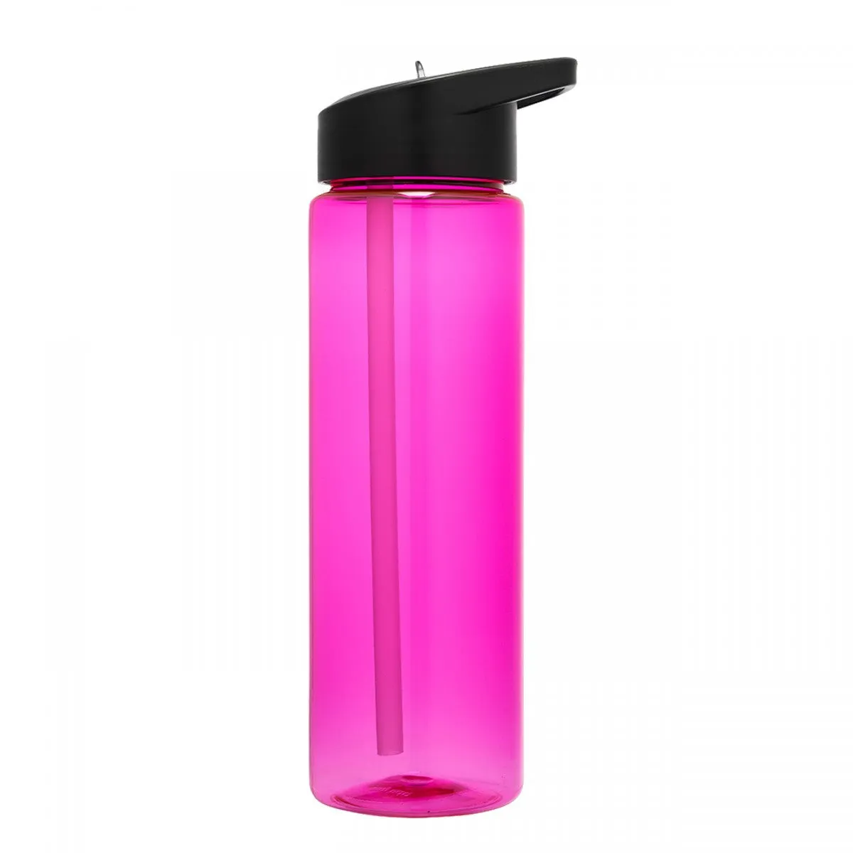 24 Oz Tritan Water Bottle Single Wall Plastic Water Bottle With Flip Down Straw