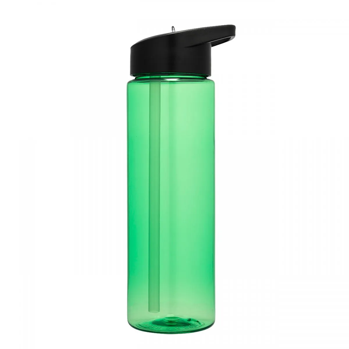 24 Oz Tritan Water Bottle Single Wall Plastic Water Bottle With Flip Down Straw