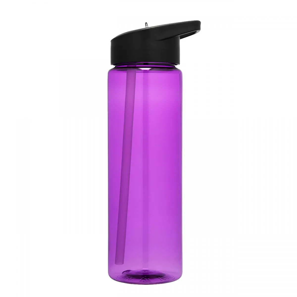 24 Oz Tritan Water Bottle Single Wall Plastic Water Bottle With Flip Down Straw