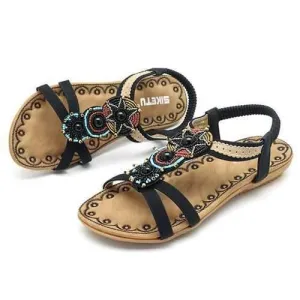 Bohemia Beaded Flat Sandals