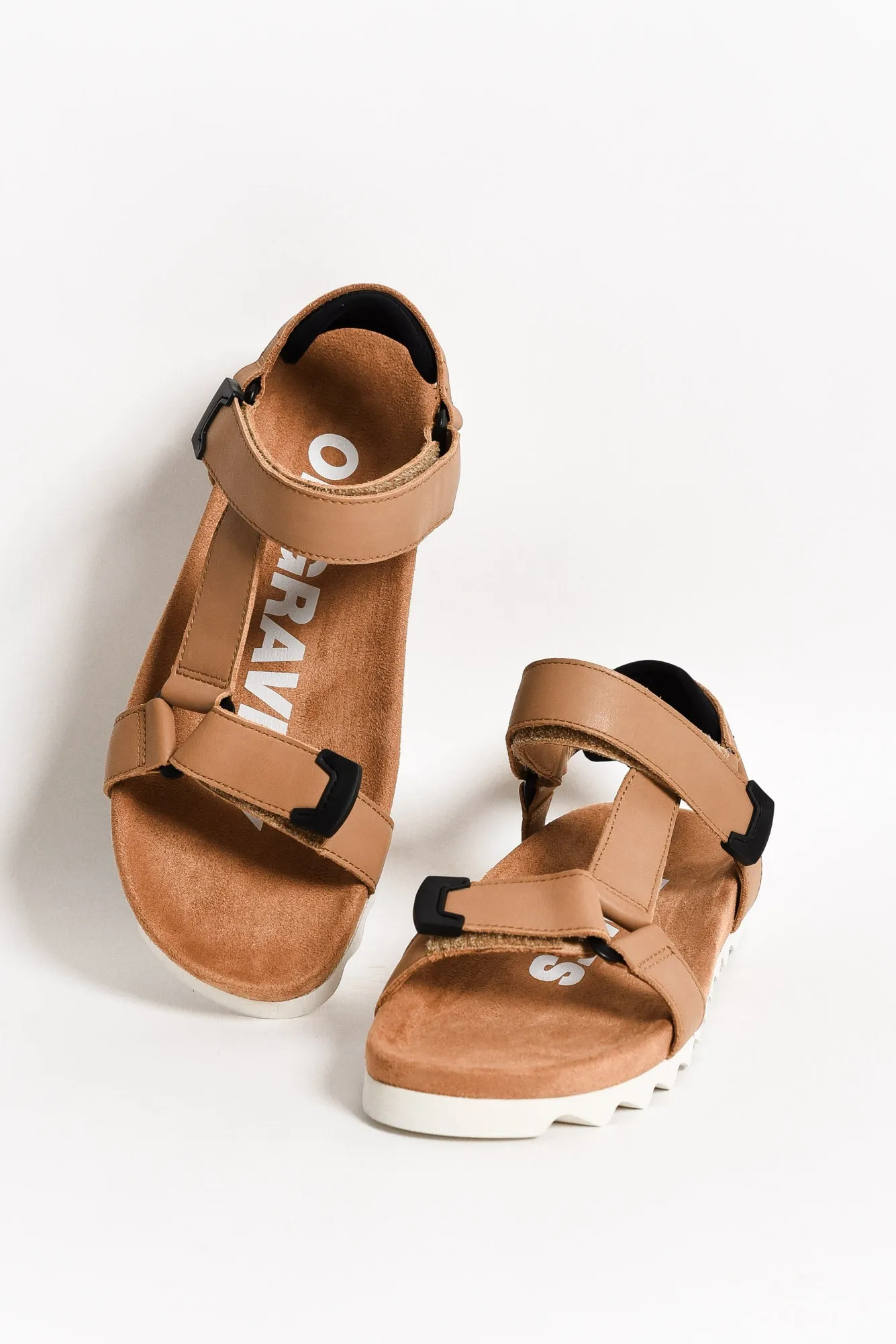 Cohen Tan Leather Velcro Sandal