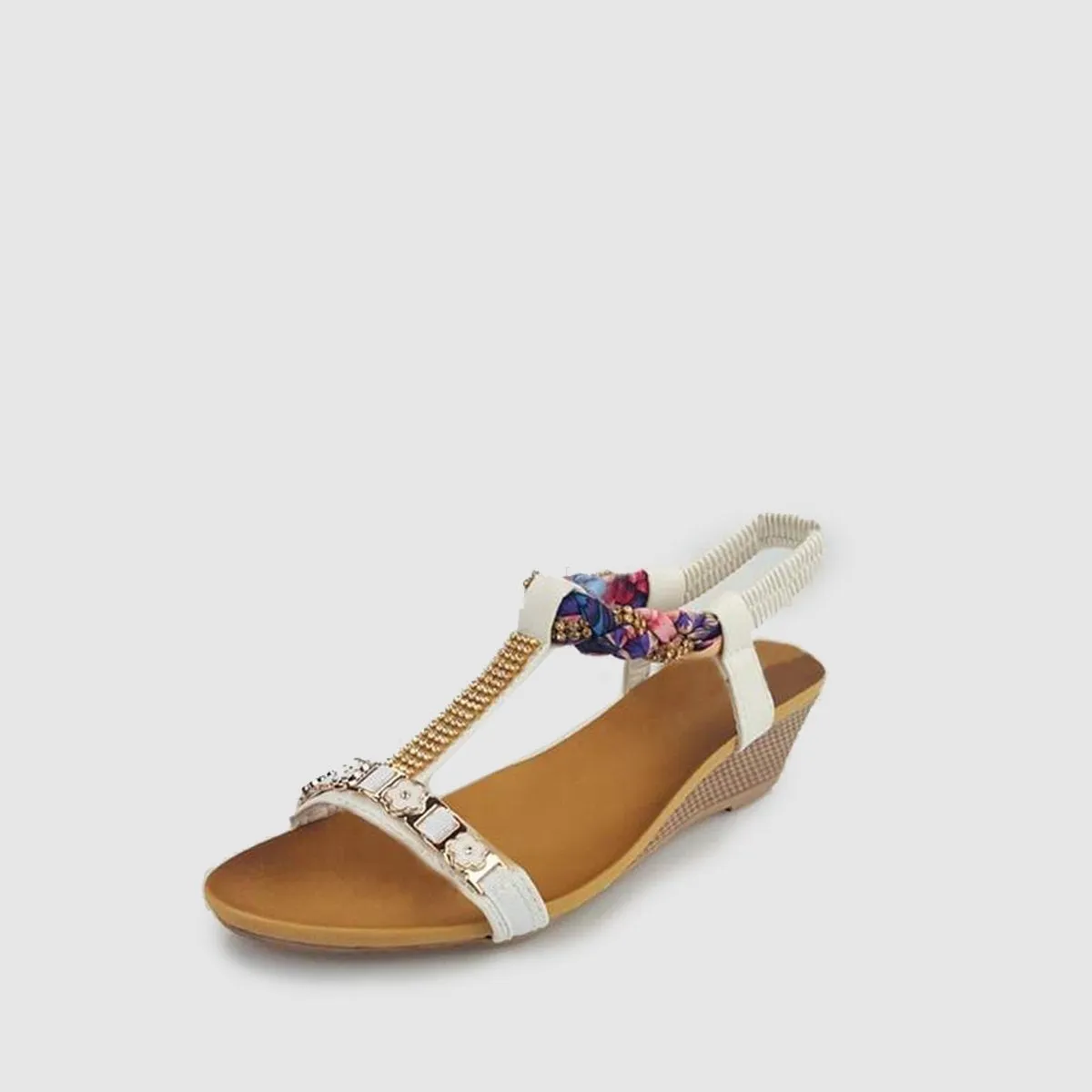 Dharma Diamante And Ribbon Open Toe Ankle Strap Sandal