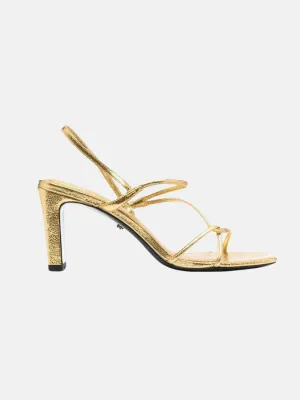 Faye Metallic Strappy Sandals