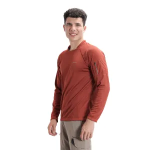 Full Sleeve Hiking and Trekking T-Shirt & Jersey | Rust