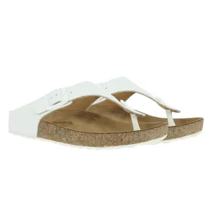 HAFLINGER Women Memphis Sandal, White, Women 8