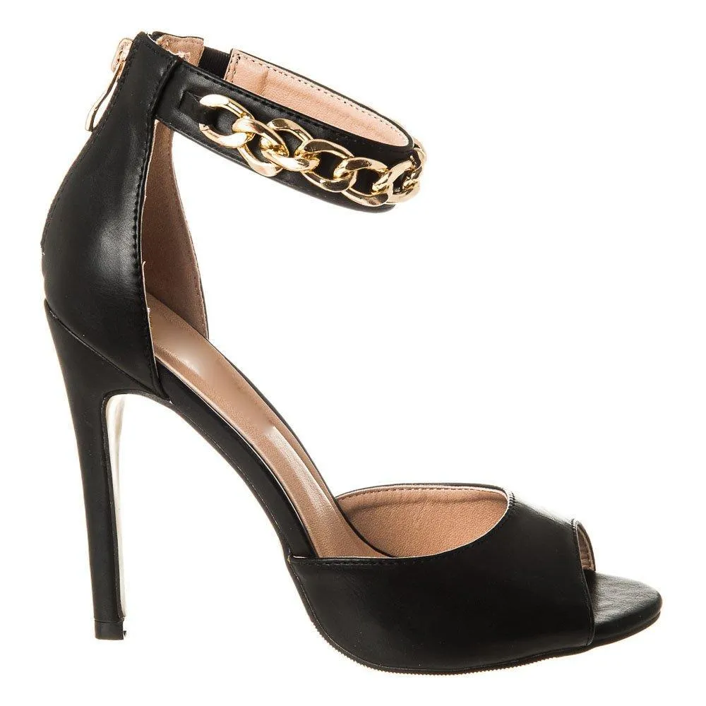 High Stiletto Heel Open Toe Ankle Bracelet Sandal