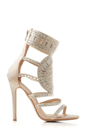 Gladiator Sandal with Diamante and Gem Details by Lexi