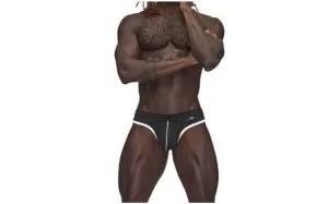 Male Power Sport Mesh Thong Black