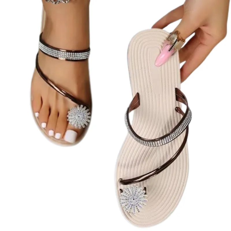 OCW Women Sandals Rhinestones Comfort Lightweight Chic Sandals