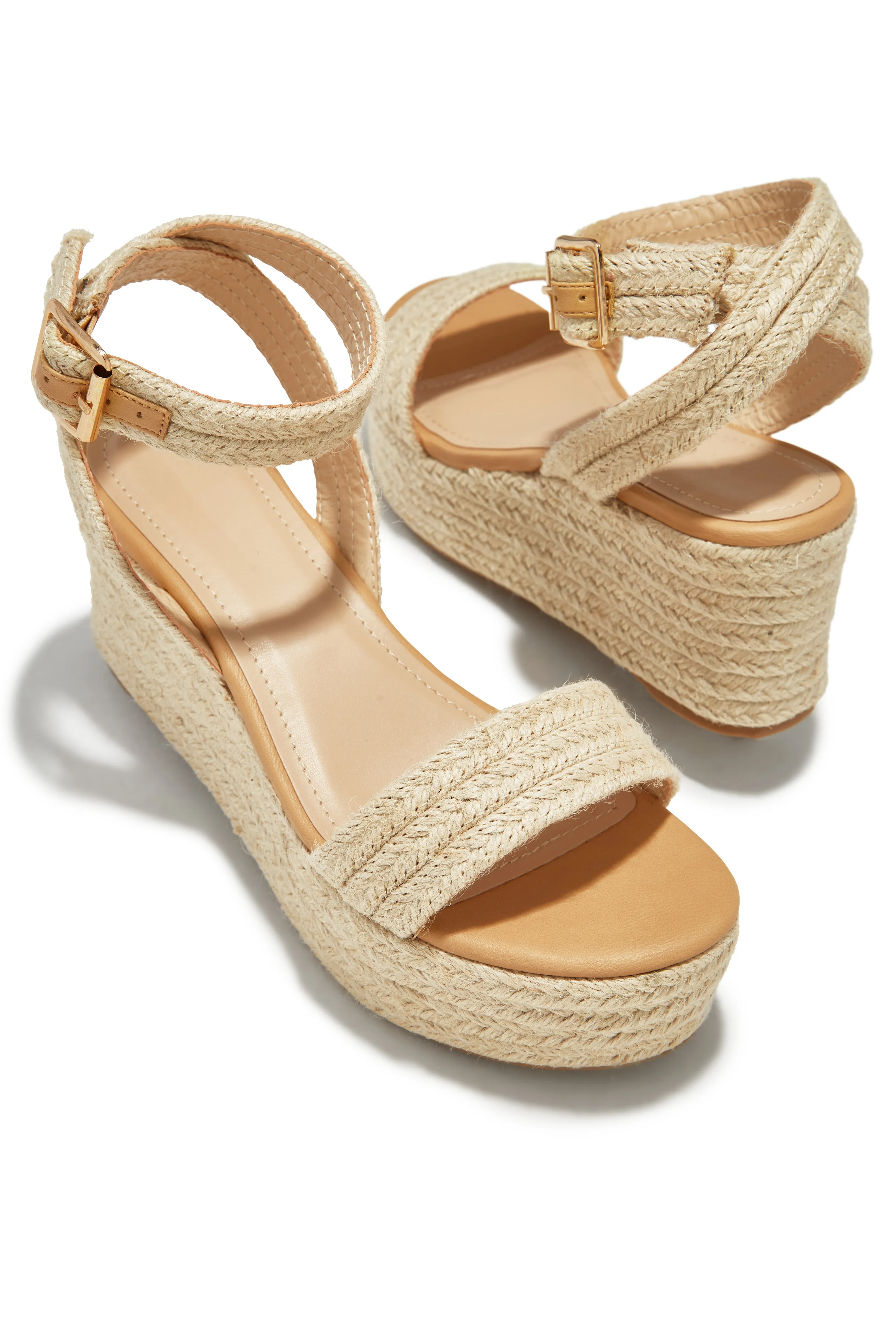 Oliana Platform Espadrille Sandals - Natural