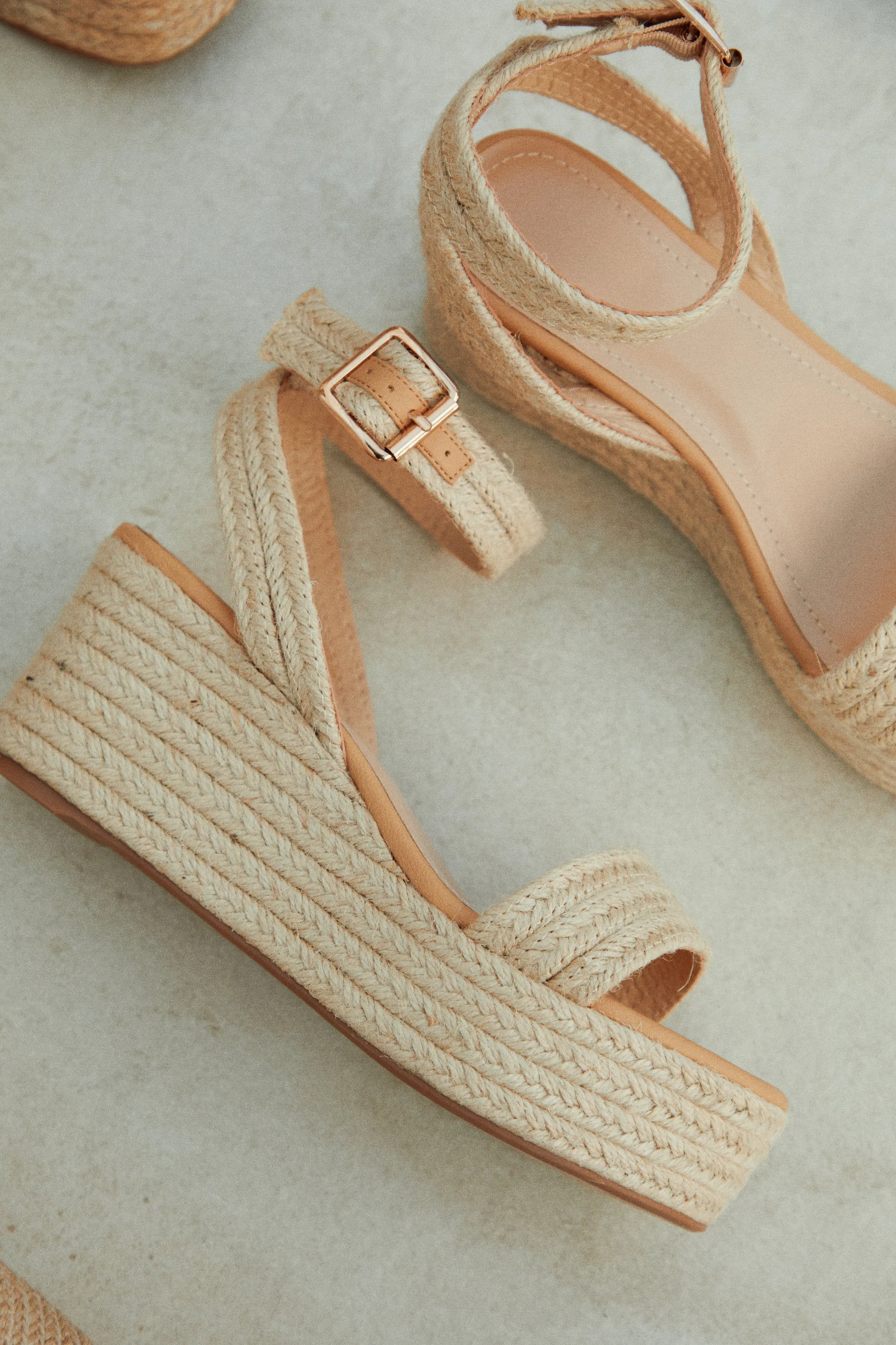 Oliana Platform Espadrille Sandals - Natural