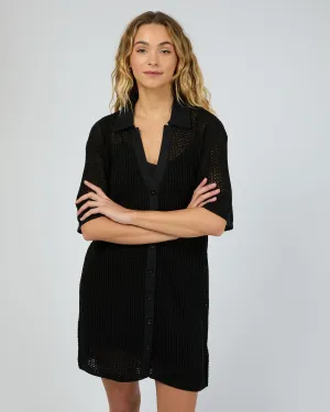 Sadie Shirt Mini Dress Black