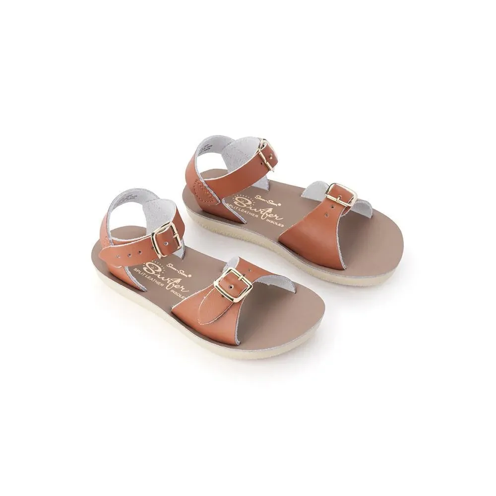 SALT WATER SUN-SAN SURFER SANDALS - TAN