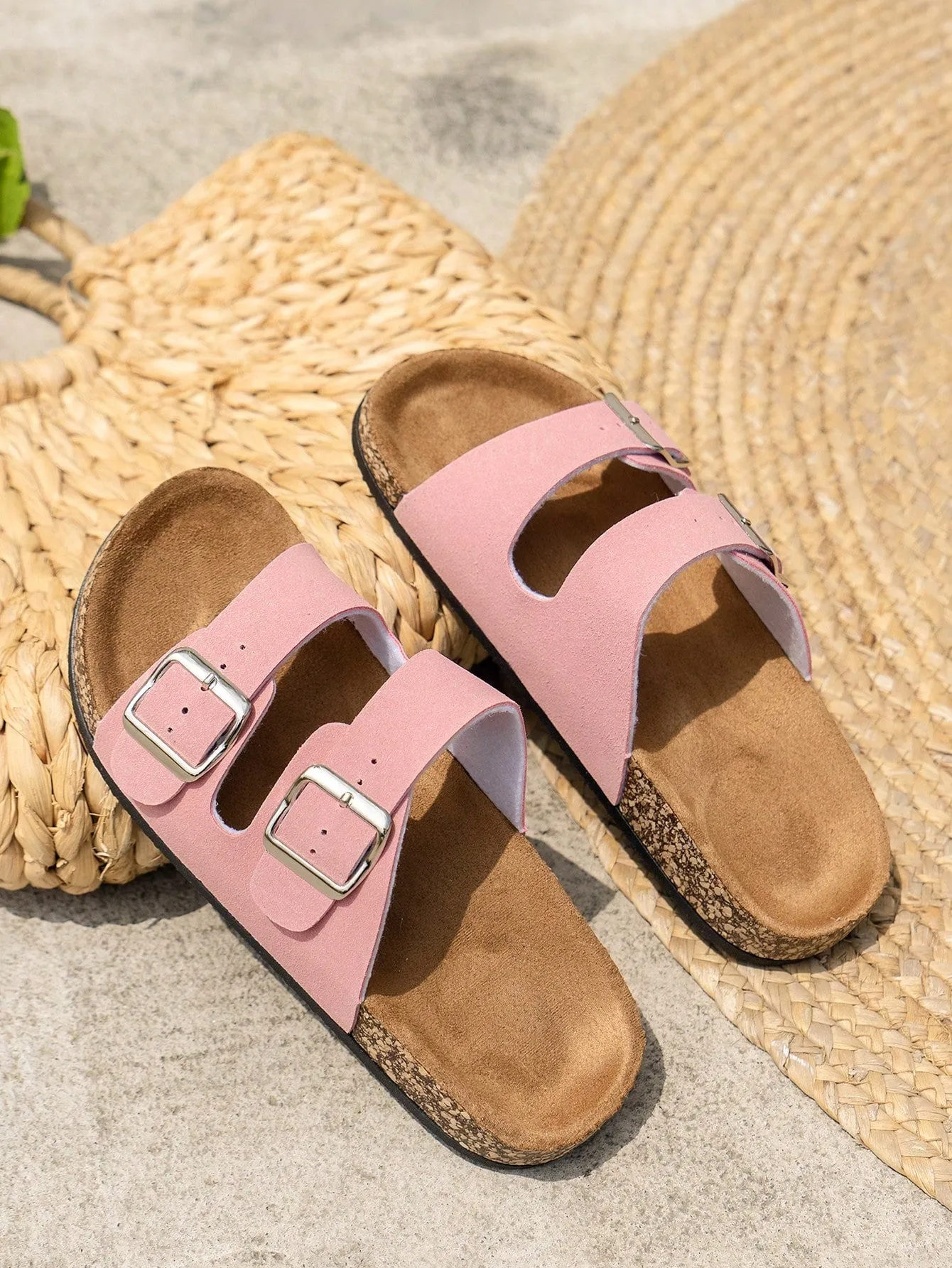 Summer Retro Buckle Strap Beach Slippers With Thick Sole For Men And Women, Unisex Couple Casual Sandals