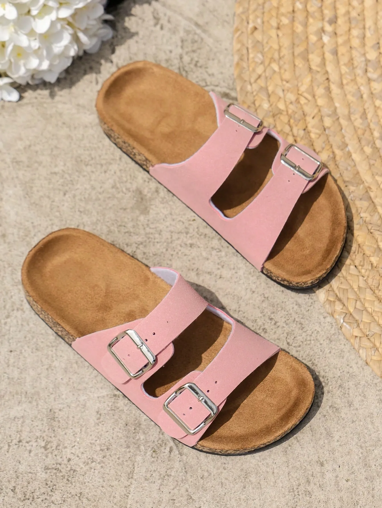 Summer Retro Buckle Strap Beach Slippers With Thick Sole For Men And Women, Unisex Couple Casual Sandals