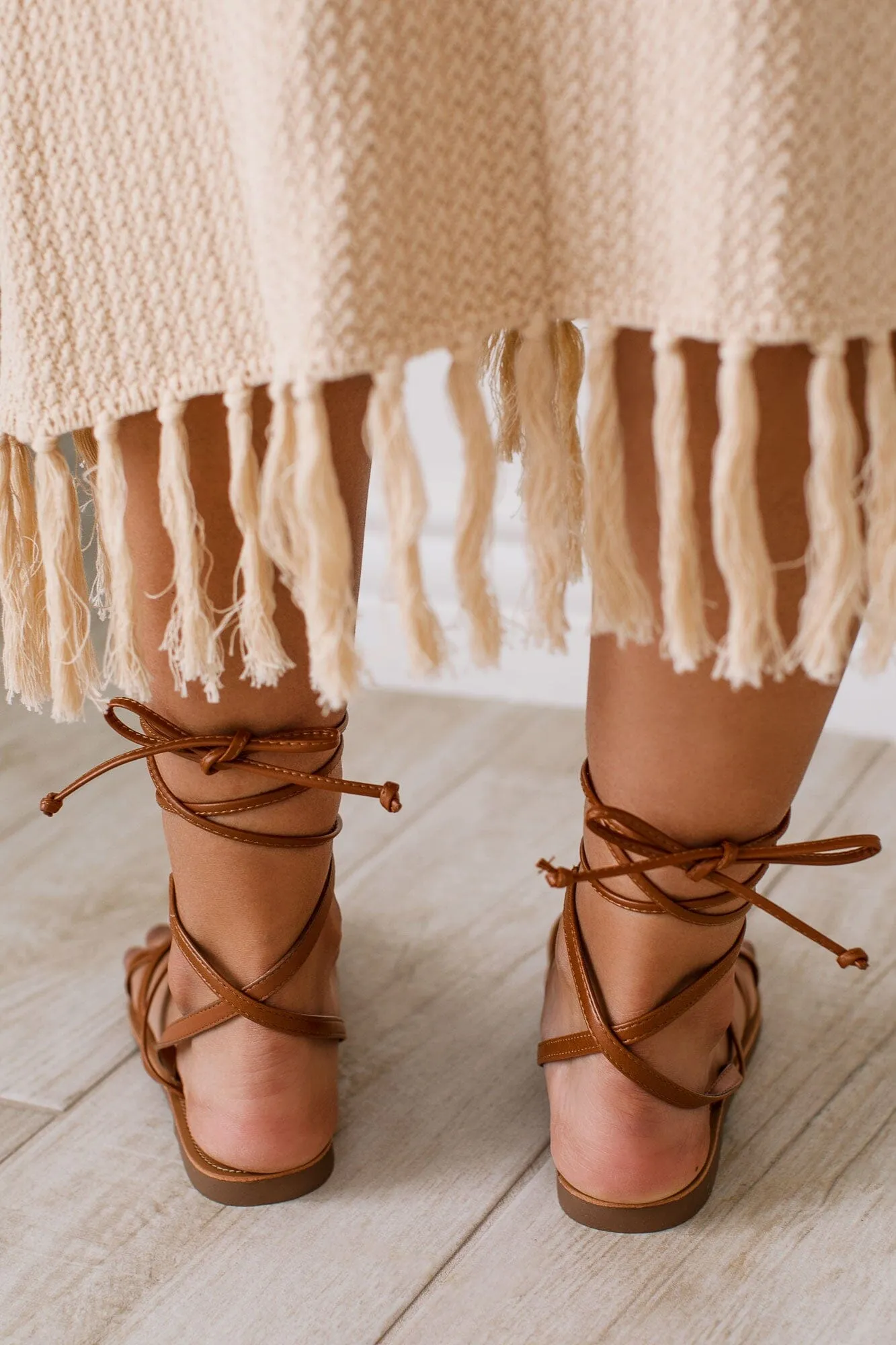 Wanderer Tan Lace Up Sandals